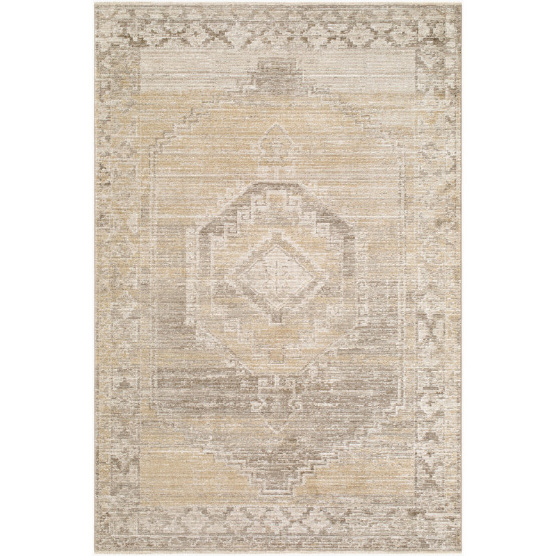Tapis tissé à la machine Fifth Avenue, Rectangle 8 pi 10 po x 12 pi 2 po, Gris clair / taupe / blanc / brun clair / foncé