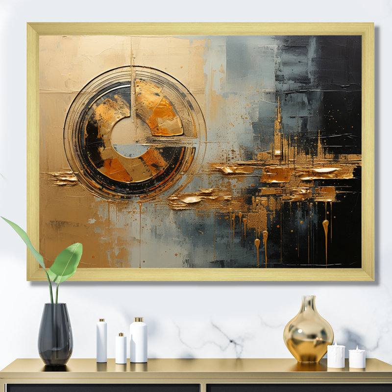 Golden Gleam IV sur impression sur toile, Cadre doré à une seule photo, H 12 po x l 20 po x P 1 po