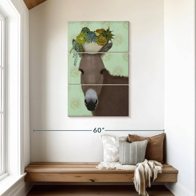 Âne succulente, H 45 po x l 28 po