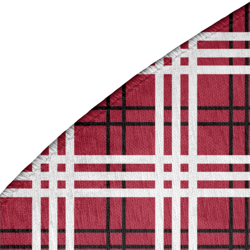 Plaid Indoor Rug, Round 5'