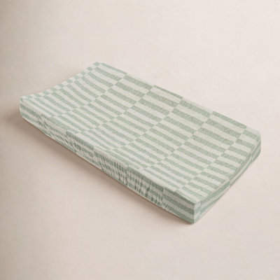 Stripe Quilted Muslin Changing Pad Cover