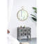 Miroir circulaire en métal doré 26,4 x 1,8 x 32,3 po - embellir le salon, le vestibule, le bureau, les reflets transparents et le cadre encadré
