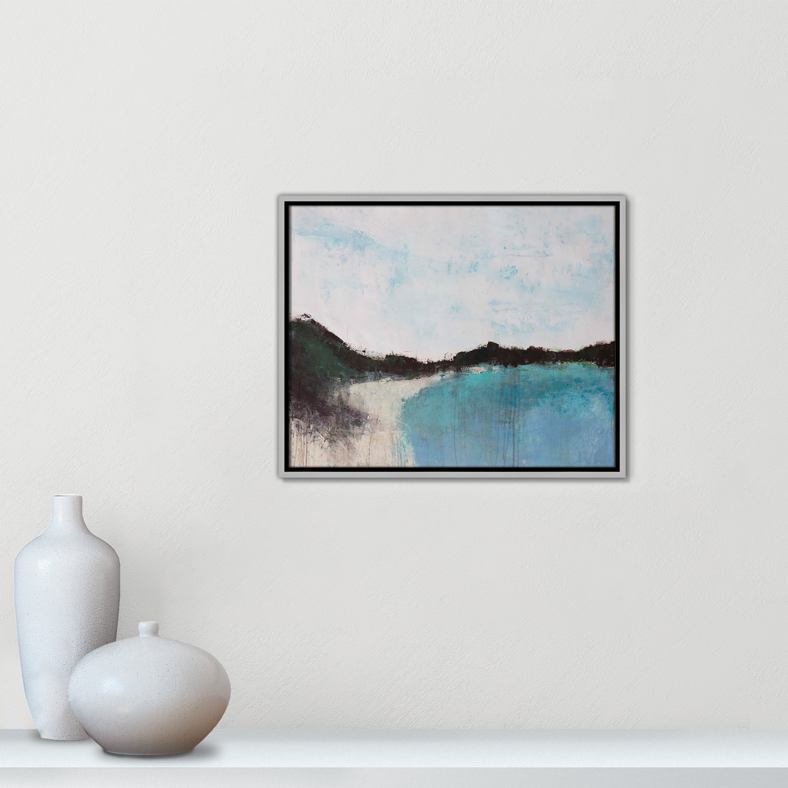 Mountainside Lakeview III Print, 17.5'' H x 21.5'' W x 2'' D, Silver Framed