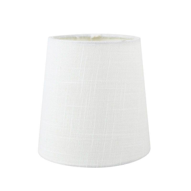 Ensemble de 5 abat-jours en lin à coquille d'œuf Gracie Oaks, 4 po x 6 po x 5 po, H 4 po x l 5 po x P 5 po, Blanc cassé
