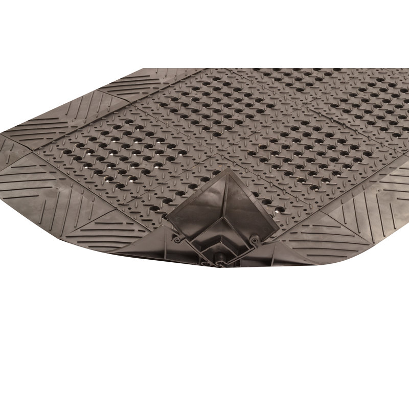 Carreaux de drainage pour garage Diamond Flex Lok, Noir, Rectangle 2 pi 6 po x 6 pi