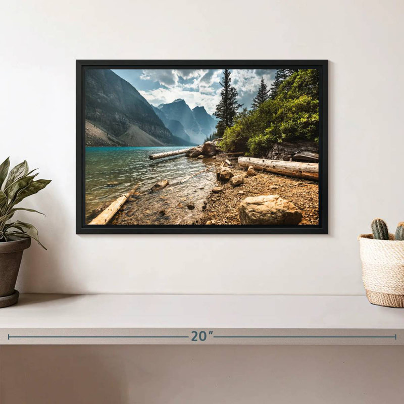 Moraine Lake Waterfront, Cadre flottant noir, 13 po x 9 po