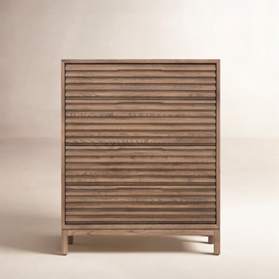 Finnian 38" W Solid Wood 5-Drawer Vertical Chest