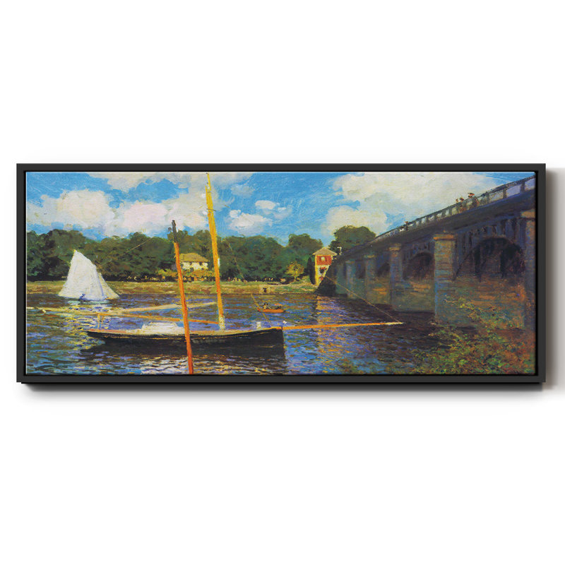 Le pont de la route, Argenteuil par Monet, toile encadrée