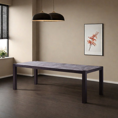 Light Luxury Elegant Rectangular Rock Slab Table