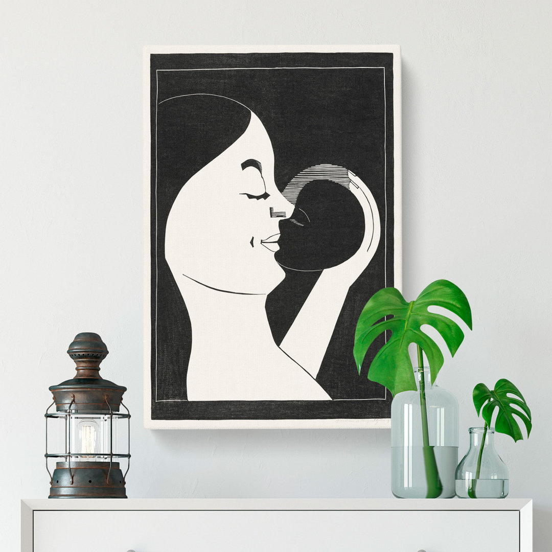 Mother And Child by Samuel De Mesquita - Wrapped Canvas Painting