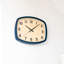 Horloge murale carrée en bois massif bleu marine