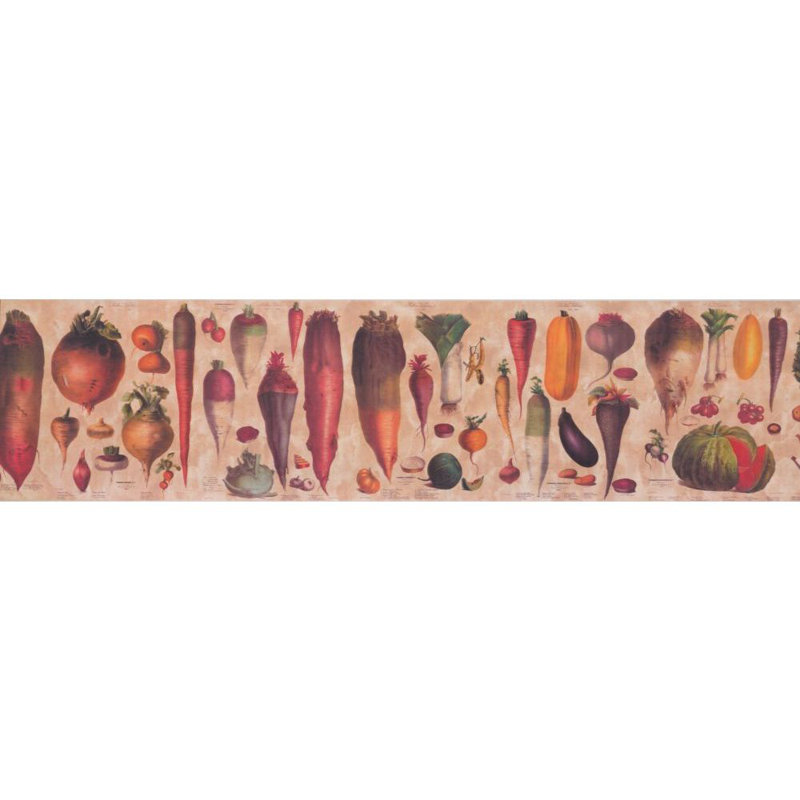Bordure de papier peint Mansell, Beige, 15' L x 6" W