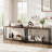 Geron Console Table, 2-Tier Entryway Table with Storage, 43" Narrow Sofa Table with V Design, Industrial Console Table for Entryway-1839956597