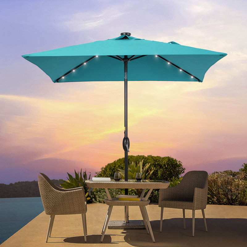 Parasol de marché carré 78 po Royden, Bleu lac
