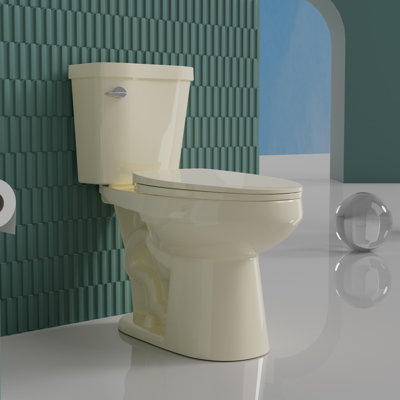 Toilette allongée deux pièces de 17 po de hauteur ADA pour personnes âgées, tornade simple 1,28 GPF, carte 1000 g, os
