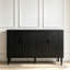 Cabine de rangement moderne en bois noir-1036227584