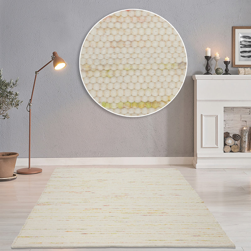 Hand Woven Wool Multipastel Indoor Rug, Rectangle 190 x 290cm