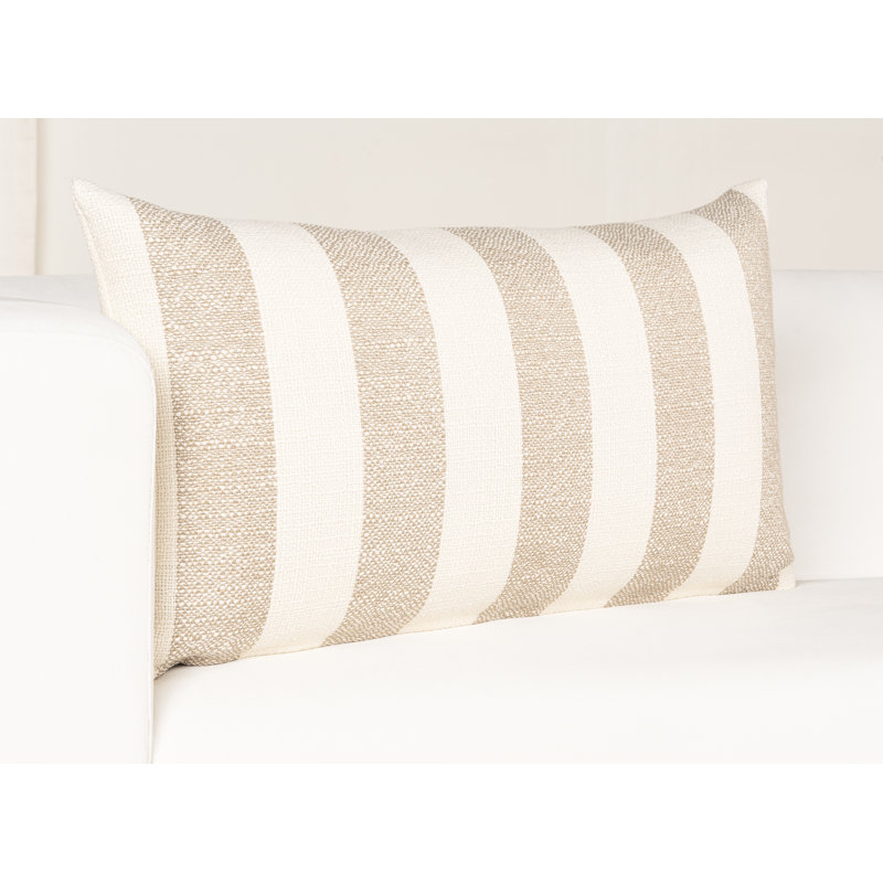Coussin Birch Lane, Rayures brunes, Polyester