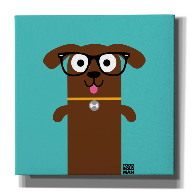 «Bow Wow Dachshund» par Todd Art, H 18 po x l 18 po x P 0,75 po