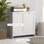 Armoire de rangement à linge inclinable avec paniers à 2 compartiments, blanc