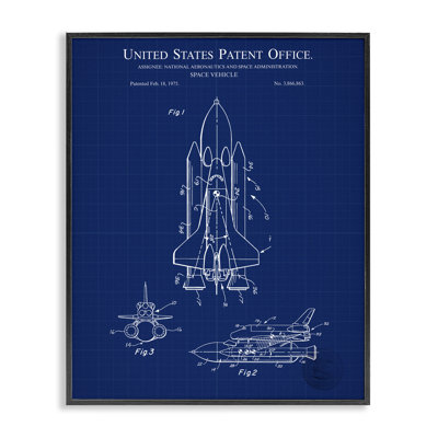 «Space Space Blueprint», art de la giclée encadrée par Karl Hronek
