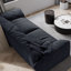 Causeuse-coussin modulaire noire 100% polyester-1341521060