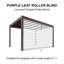 Purple Leaf Louvred Pergola Accessories Pull Down Roller Shade Privacy Shade Sun White Side Shade, Bronze Frame. Pergola Not Included-101532065