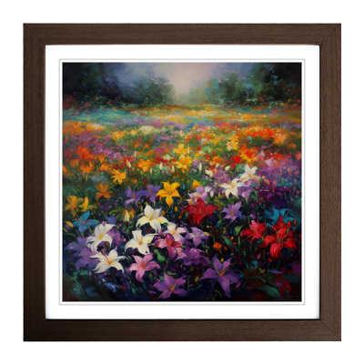 Lily Flower Colour Field Painting No.4 - Framed Print