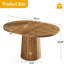 55,11 po Table de conférence ovale en bois brun rustique pour 6 personnes, table de réunion pour salle de réunion