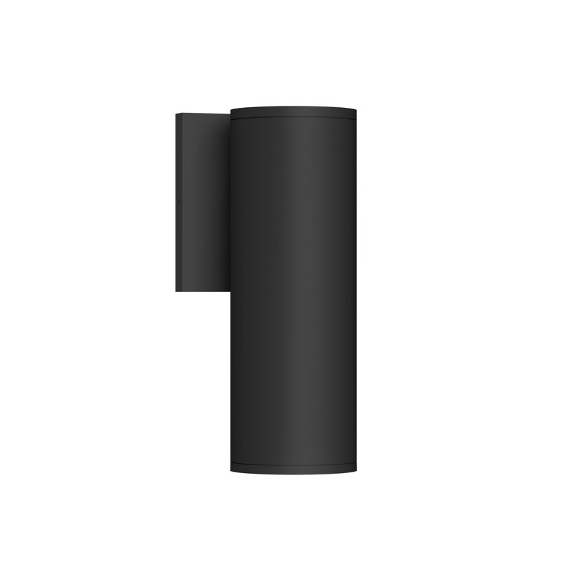 Lorna Glass 1 - Light LED Flush Mounted Sconce, 12.38" H x 4.63" W x 5.25" D, Black, 24 W
