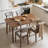5-Piece Foam Dining Table Set Light Gray,Walnut