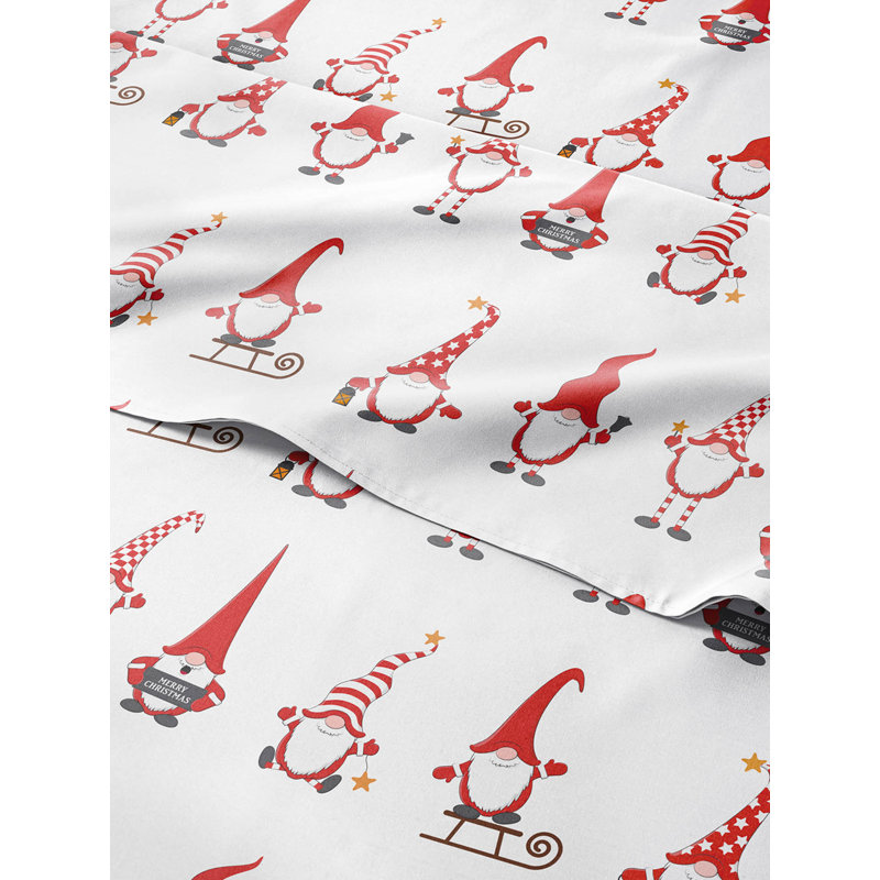 Christmas Sheet Set, Festive Holiday Bedding, Soft & Cozy, Wrinkle Free Bed Sheets, Queen Sheet Set + 2 Pillowcases