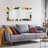 Rock Star I Rectangular Beveled Mirror on Free Floating Printed Tempered Art Glass-1643914229