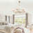 6-Light Chandelier with Pleated Fabric Shades and PVC Lining-1903637768