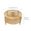 Table basse en bois massif avec plateau en verre 29 po Cordoves