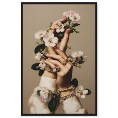«Blossoming Dreamer II», impression sur toile florale par Art Remedy, cadre noir, 20 x 30