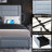 Avelle Vegan Leather Metal Platform Storage Bed with Drawers and Built-In USB Ports-857323784-871123725