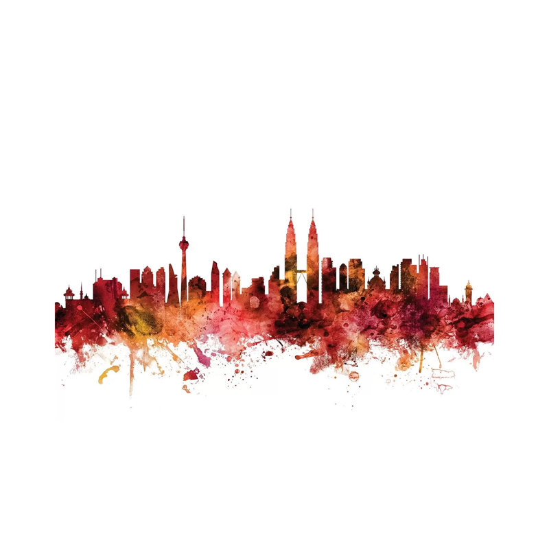 Kuala Lumpur, Malaysia Skyline by Michael Tompsett - Wrapped Canvas Gallery-Wrapped Canvas Giclée, 20.32 cm H x 30.48 cm W