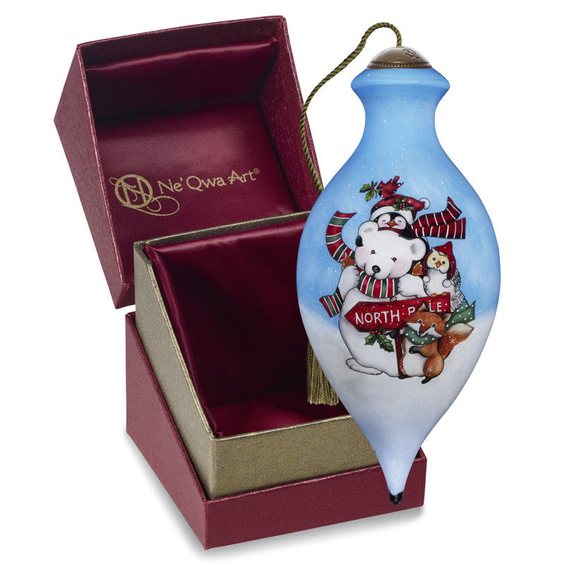 Ornement en verre soufflé Ne’Qwa Art North Pole Friends