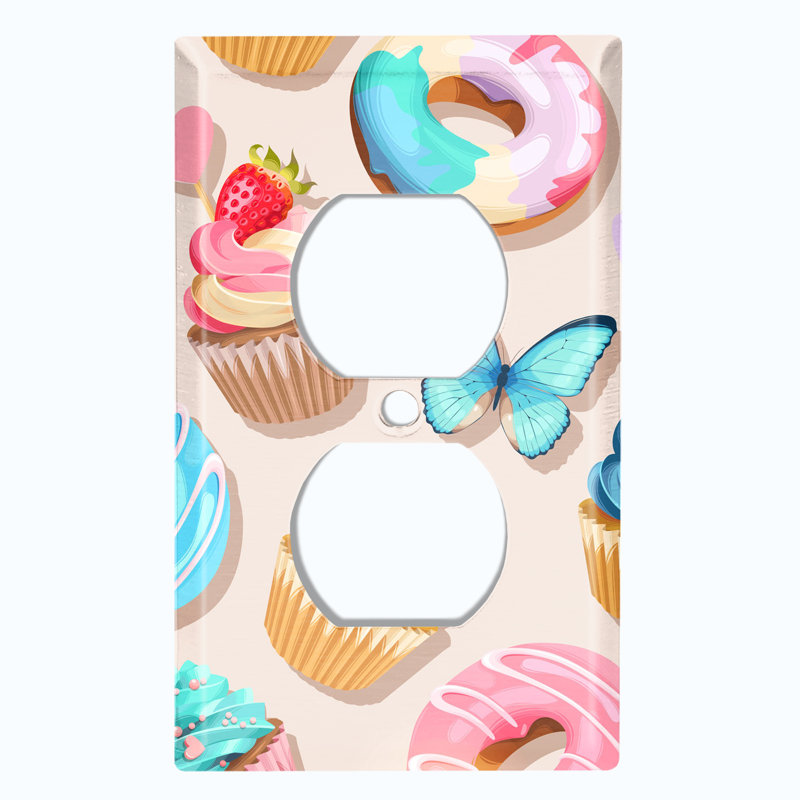Assiette murale à 1 sortie en coton rose