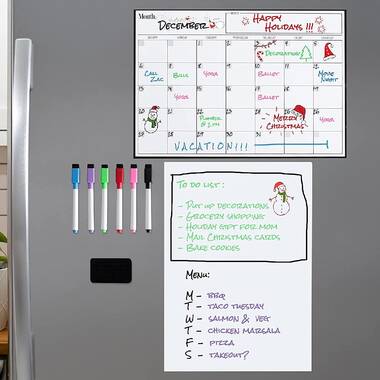 Oumilen Monthly Planner plus Memo Board Dry Erase Calendar Board