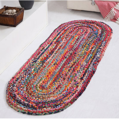 Lolita Striped Cotton Hand Woven Area Rug