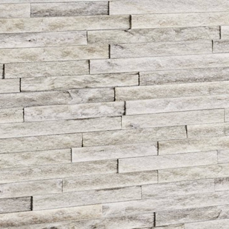 Slender Strip 3in.x12in. Split Face Marble Wall Tile, Porcelain