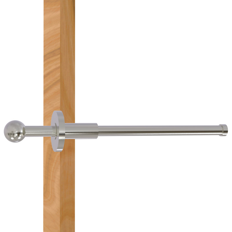 Barre à serviettes murale traditionnelle coulissant, Nickel satiné