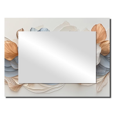 Hibiscus Velvet Horizon Rider - Floral Decorative Mirror Wall Art - Printed On Metal