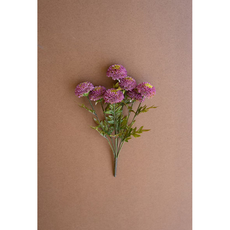  Ensemble de 7 fausses fleurs artificielles 18 po Dahlias, ensemble de 6, Mauve