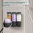 Shower Shampoo Conditioner Body Wash Dispenser Refillable, Adhesive Bathroom Lockable Wall Mounted Plastic Shower Soap Dispensers For Hotel Home, 500ML/16.9OZ Each Clear Bottle 3 Chamber, Black Pump-124462362