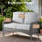 5 Piece Sofa Seating Group with fire pit and Cushions-1400947289