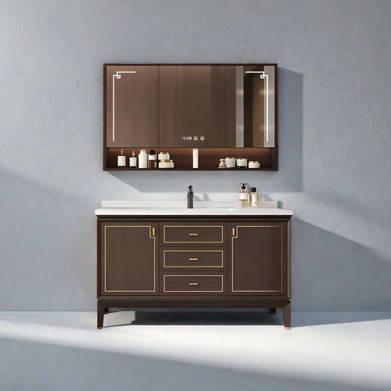 Armoire de salle de bain Mid Rock, H 31,49 po x l 55,11 po x P 21,65 po