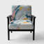 Fauteuil d'appoint rembourré «Gracieuse - Geometric Vortex II»